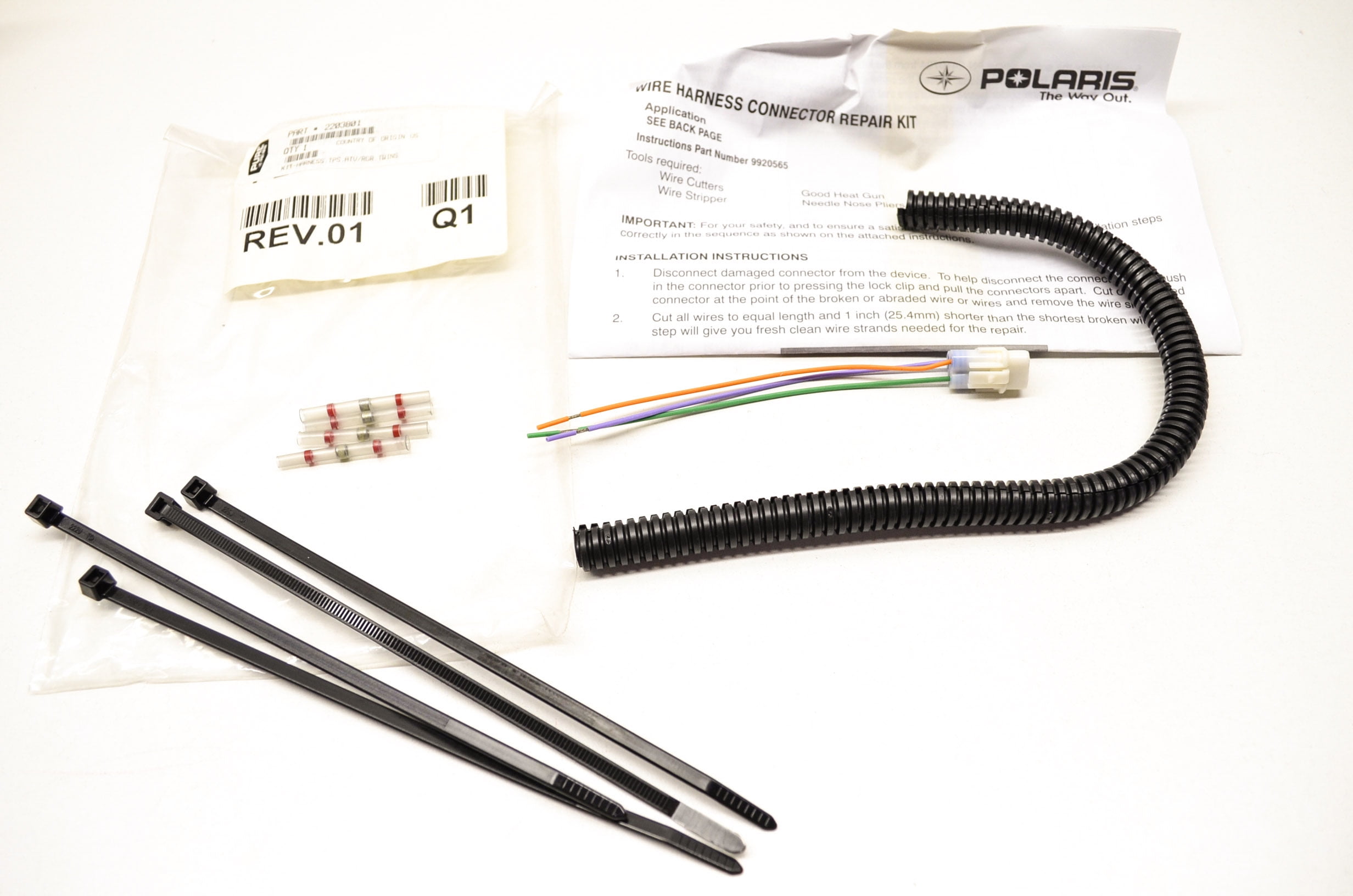 Polaris 2203801 Wire Harness Connector Repair Kit Ranger Sportsman RZR QTY 1 - Walmart.com