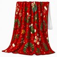 thumbnail image 2 of Christmas Evergreen Wreaths Boxes Holiday, Festive Holiday Scene, Warm Flannel Blanket for Living Room and Reading Nook, Art Lovers Christmas Gift, Festive Home Decor, 2 of 9