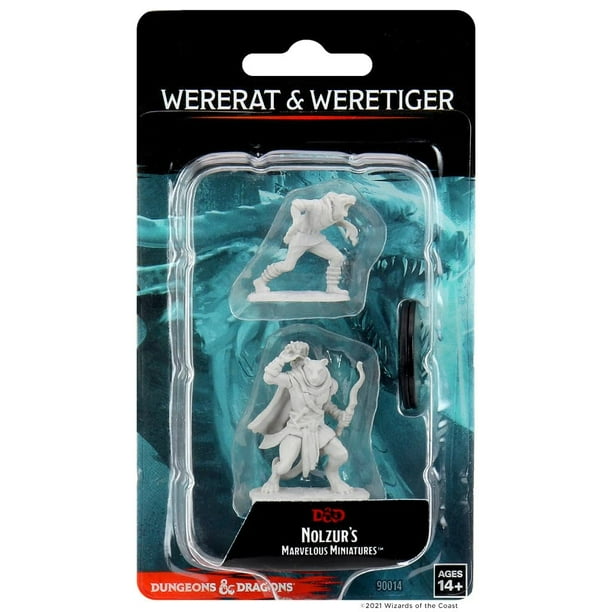 Las maravillosas miniaturas de D&D Nolzur: Wererat & Weretiger