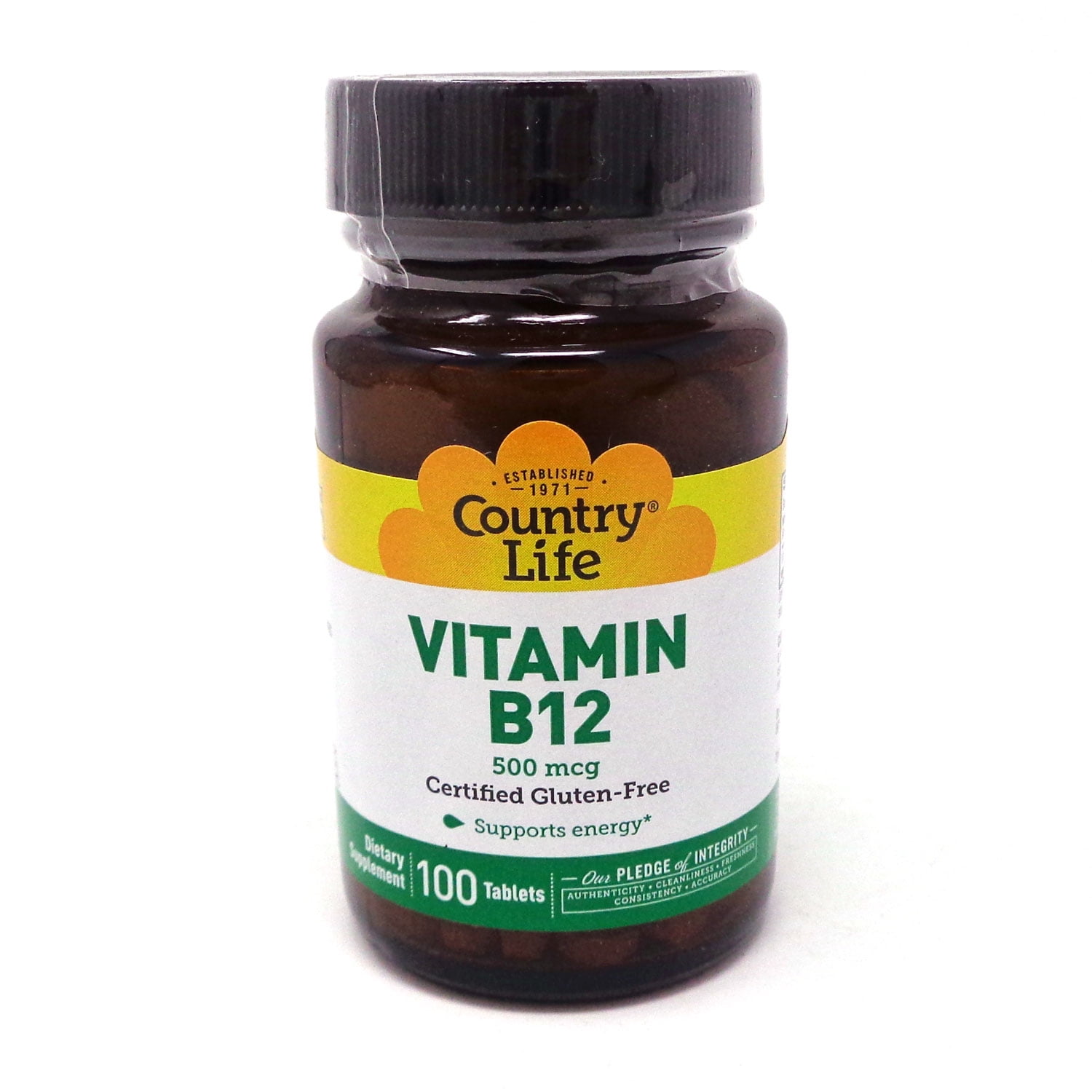 Country Life Vitamin B12 500 mcg. 100 Tablets
