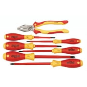 Wiha Insulated Lineman's Pliers And Screwdrivers Set 7 Piece