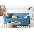 thumbnail image 2 of Zenna Home Simply Fit 2-Piece Steps Stretch Sofa Slipcover, Slate, 2 of 6