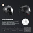 thumbnail image 2 of KFFKFF Motorbike Helmet, Comprehensive Coverage, Intelligent Urban ABS & Compact Helmet with Bluetooth Connectivity & Switchable Visor, . Certified Comfortable Off-Road Helmet, for Teens & Adults, 2 of 9