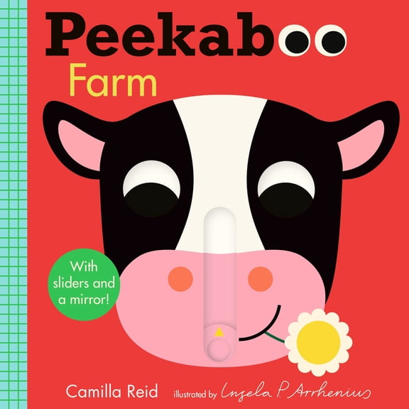 Pre-Owned Peekaboo: Farm: (an Interactive Board Book for Babies and Toddlers with Mirror and Sliders to Push, Pull, or Turn. Cute Artwork Includes Corn, Barn, Horse, Pig, and More. ) (Board Book)