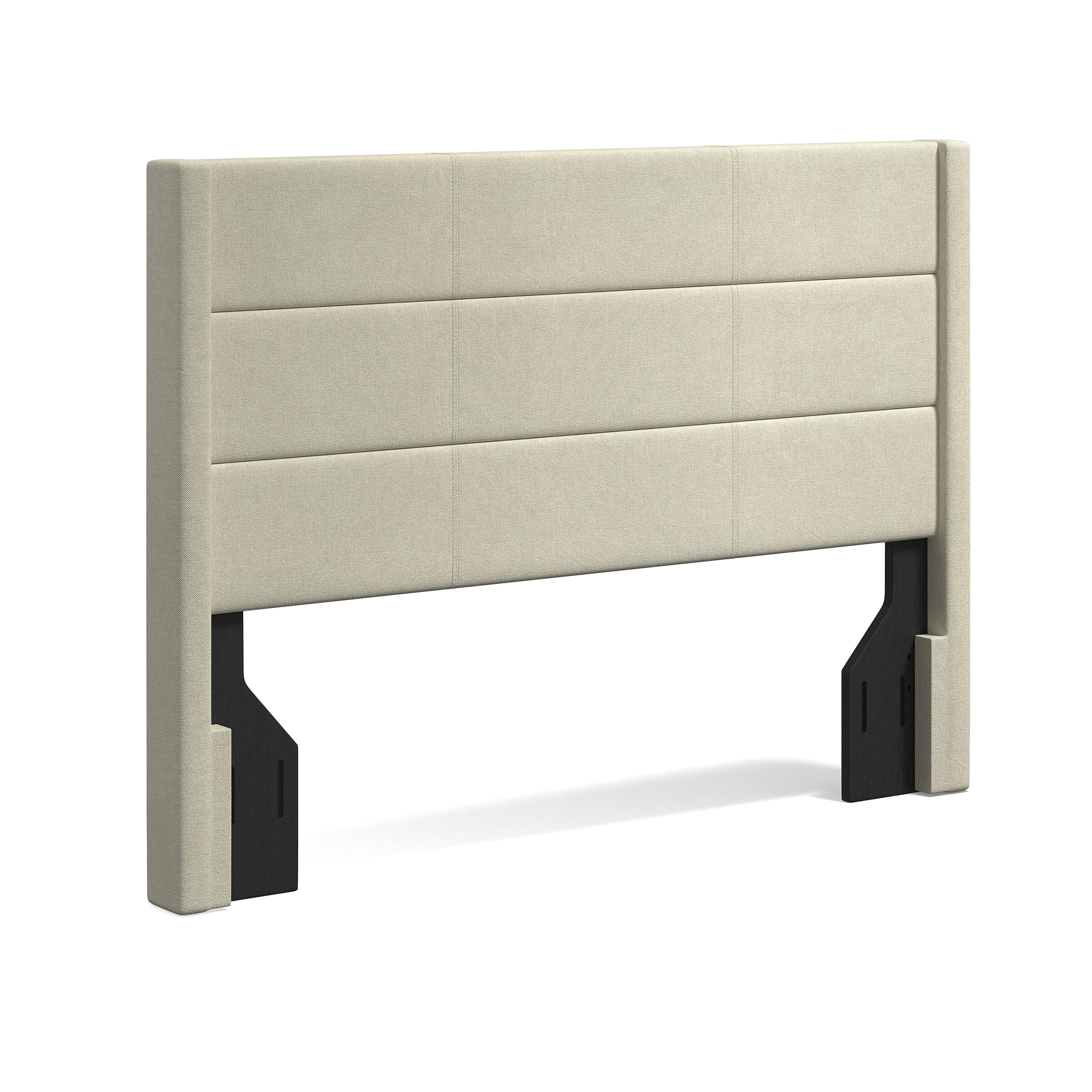 Pax Sleak Wingback Upholstered Headboard, Beige, Full/Queen