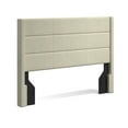 thumbnail image 2 of Pax Sleak Wingback Upholstered Headboard, Beige, Full/Queen, 2 of 6