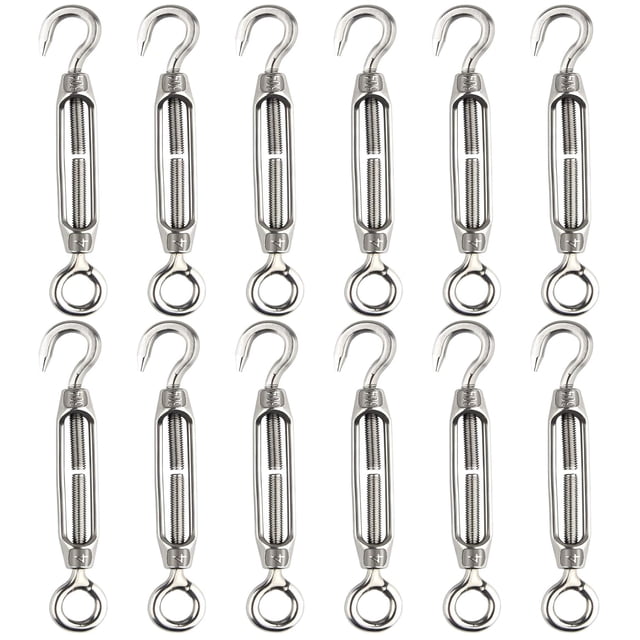 304 Stainless Steel Turnbuckles, Adjustable Wire Rope Tensioner, Waterproof & Weatherproof, Multiple Applications, High Hardness, Easy Adjustment Of Tension For Customization