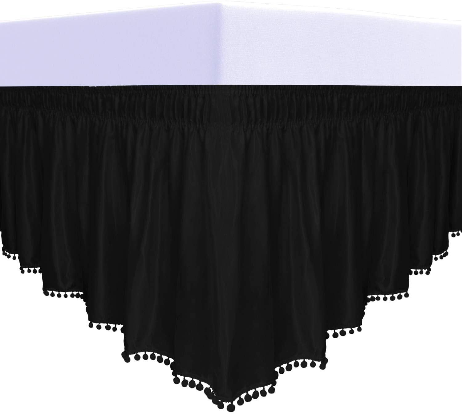 Details about   Ruffle Wrap Around Bed Skirt Satin Silk 14" Drop 4 Size 