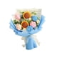 thumbnail image 5 of Ramo de flores de ganchillo hecho a mano, decorativo, versátil, tejido, flor artificial Azul, 5 of 9