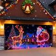 thumbnail image 4 of TIELUTT Housse de Porte de Garage Style Néon Festive pour les Fêtes pour Usage Extérieur Intérieur Tissu Polyester Résistant aux Intempéries avec Surpiqûres Renforcées Guirlande Bannière Décoration de Gâteau Bannière pour la Maison Bannière en Lin Support le Drapeau Fla, 4 of 5