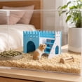 thumbnail image 7 of Small Pet Supplies, Princess Castle Hamster House, Two-Level Hamster Hideout, Dwarf Hamster Hideout with Pet Stairs, Wooden Chew-Proof 7X6X4 in Pink Cage Accessory, Ventilated, 7 of 7