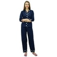 thumbnail image 3 of Bimba Women's Pyjama Set Nightsuit Sleepwear Cotton Buttondown Shirt & Pant Nightwear, 3 of 5