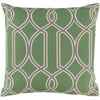 Art of Knot Bentley Hand Crafted Geometric Trellis Decorative Pillow with Poly Filler, Lime