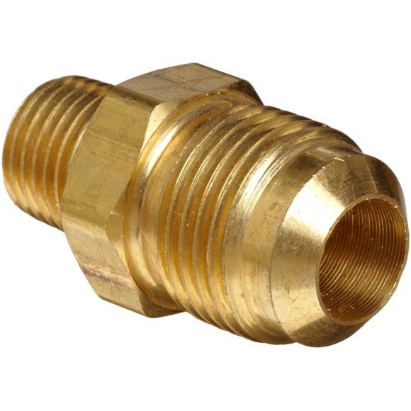 Anderson Metals 04048-0302 Conector de tubo de latón de media unión, tubo macho de 3/16" x 1/8"