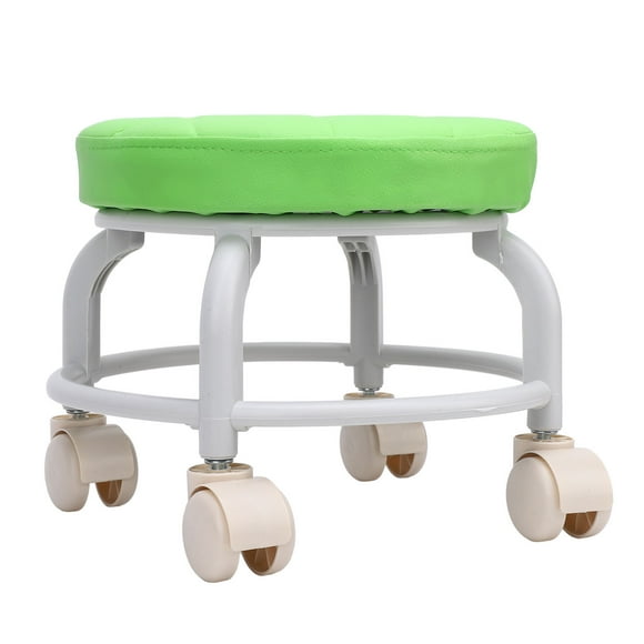 Rolling Stool, Portable Salon Stool with Wheels Green for Home