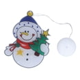 thumbnail image 2 of LED Christmas Cup Pendant Lamp, Christmas Snowman LED Window Light Battery Powered Easy To Use With Suction Cup For Christmas Tree For Bar, 2 of 8