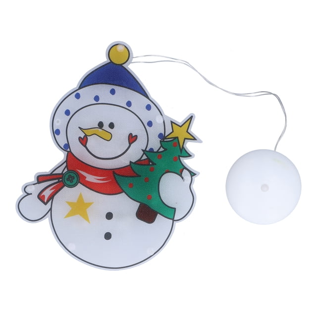 Christmas Snowman LED Window Light Battery Powered Hanging Light with Suction Cup For Christmas bedroom