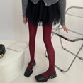 thumbnail image 5 of Semi Opaque Footed Tights Women Solid Color Pantyhose Control Top Tights Thigh High Socks High Waist Pantyhose Hosiery, 5 of 8