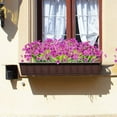 thumbnail image 5 of 12 Bundles Artificial Flowers Outdoor UV Resistant Fake Violets Flowers No Fade Faux Greenery Plastic Plants for Garden Porch Window Box Decoration(Fuchsia), 5 of 7