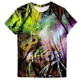 thumbnail image 4 of PMUYBHF T-Shirt Décontracté Mode Femme Col Rond Manches Courtes Imprimé Couleur 8178 L, 4 of 4