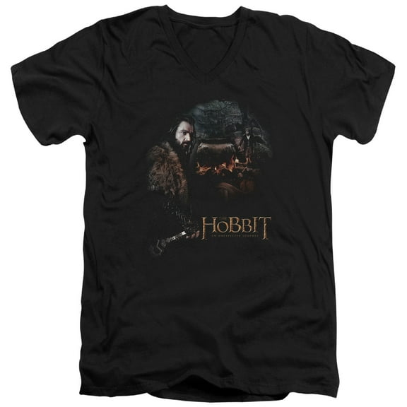 The Hobbit Cauldron S/S Adult V-Neck T-Shirt Black