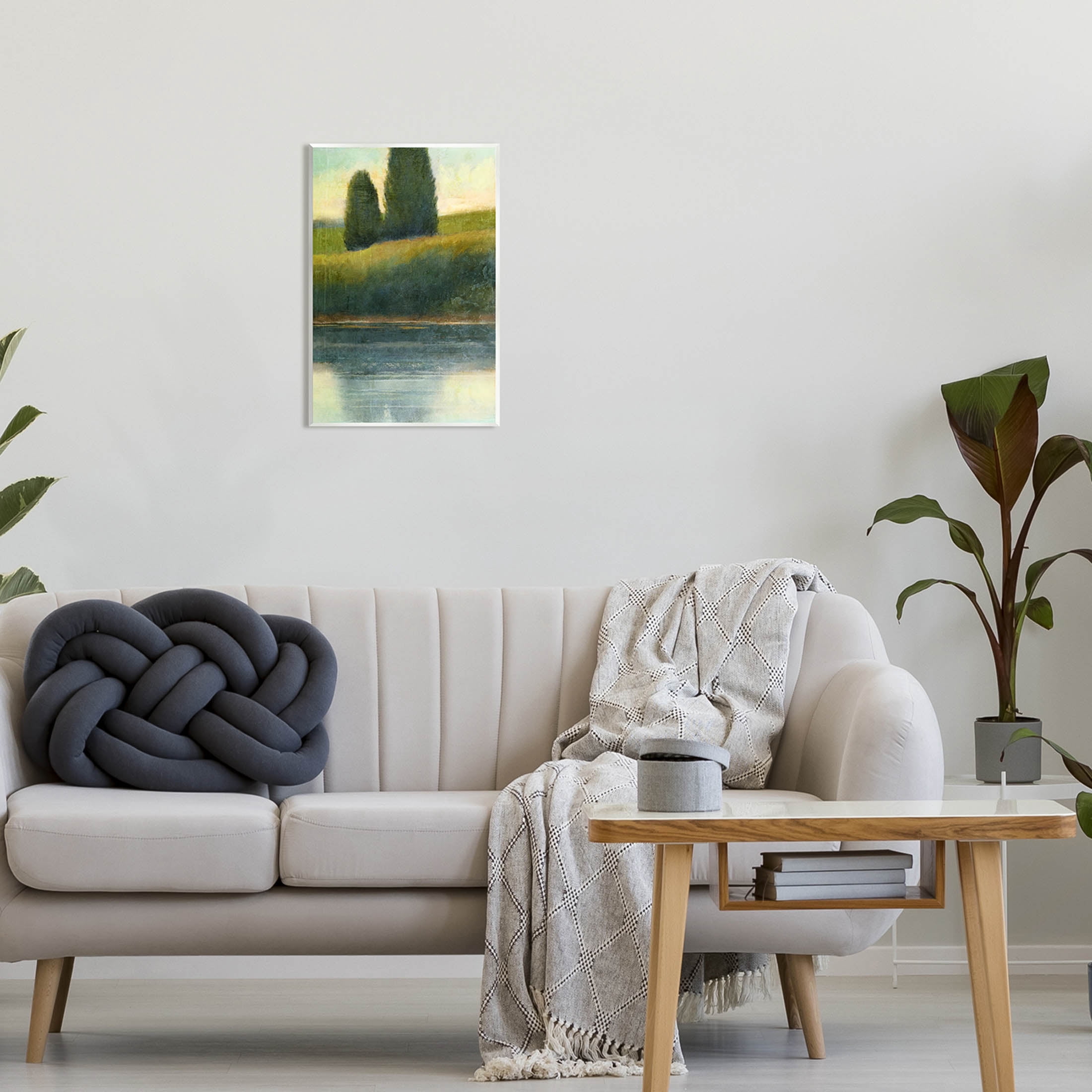 Rural Pond Reflection Landscape Landscape Graphic Art Unframed Art Print Wall Art