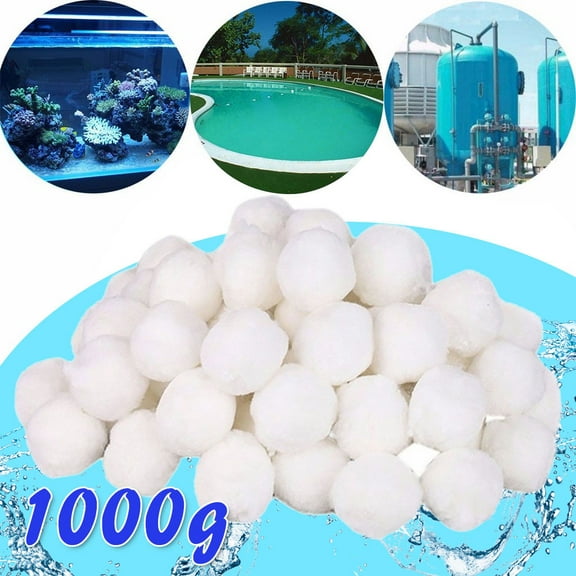 2.2lbs Pool Filter Balls for Above Ground Pool,Pool Filter Balls for Sand Filter,Filter Balls Pool for Sand Filter Pump,Reusable Eco-Friendly Fiber Filter Media Balls Instead of Sand