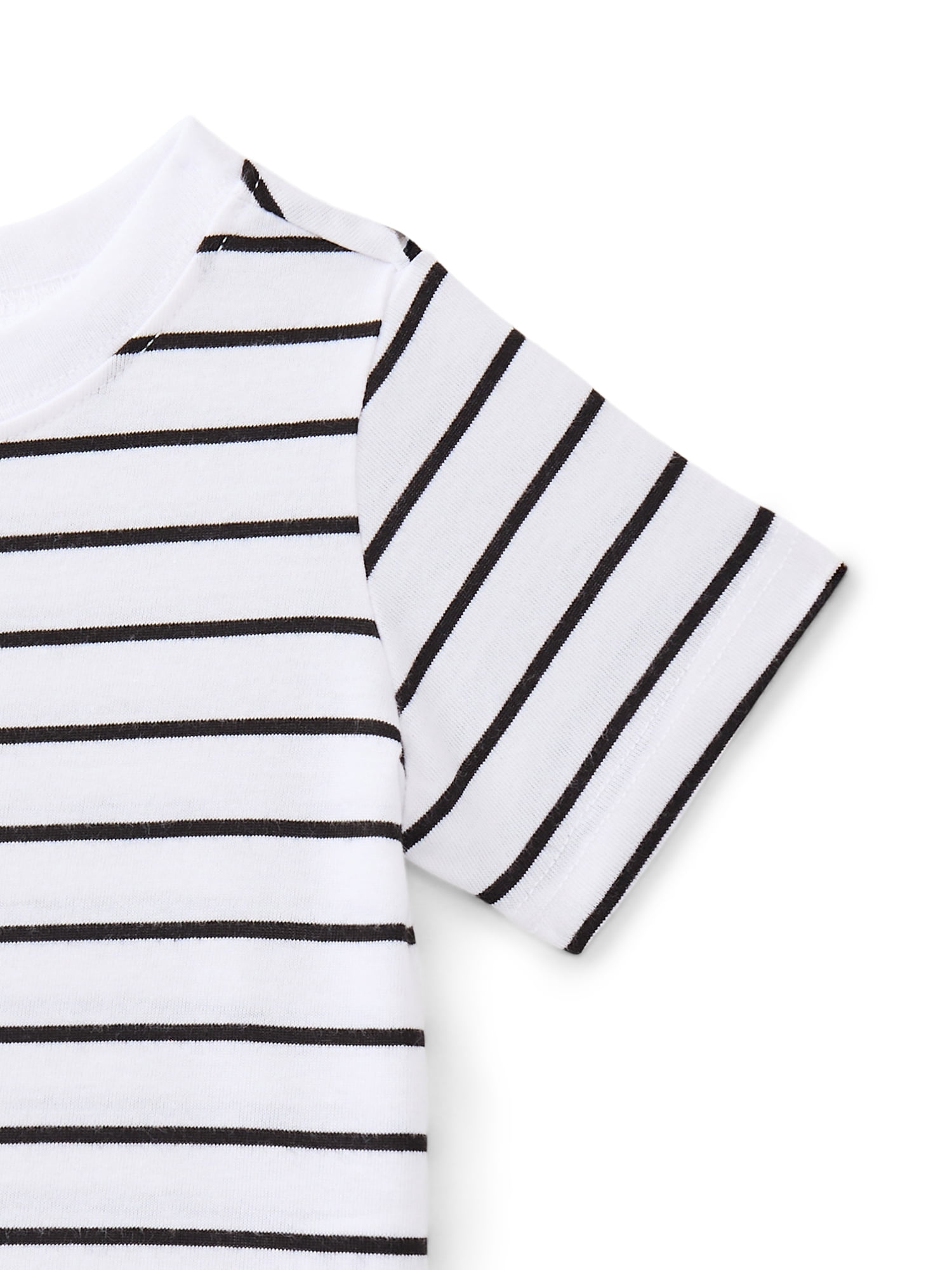 Wonder Nation Baby Boy Short Sleeve Striped T-Shirt, Sizes 0-24 Months