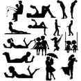 thumbnail image 1 of XYCCY Creative Removable Switch Sticker, Black Silhouette Wall Sticker, Light Switch Decor Decals Label, DIY Art Home Decor Adhesive Stickers ST-001, 1 of 8