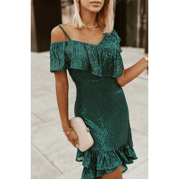 staud sequin dress STAUD, Le Sable in Starry Night, Size XL wedding guest dresses plus size inspired pattern for the Color:Light Blue/Multi The WEDNESDAY ADDAMS phenomenon