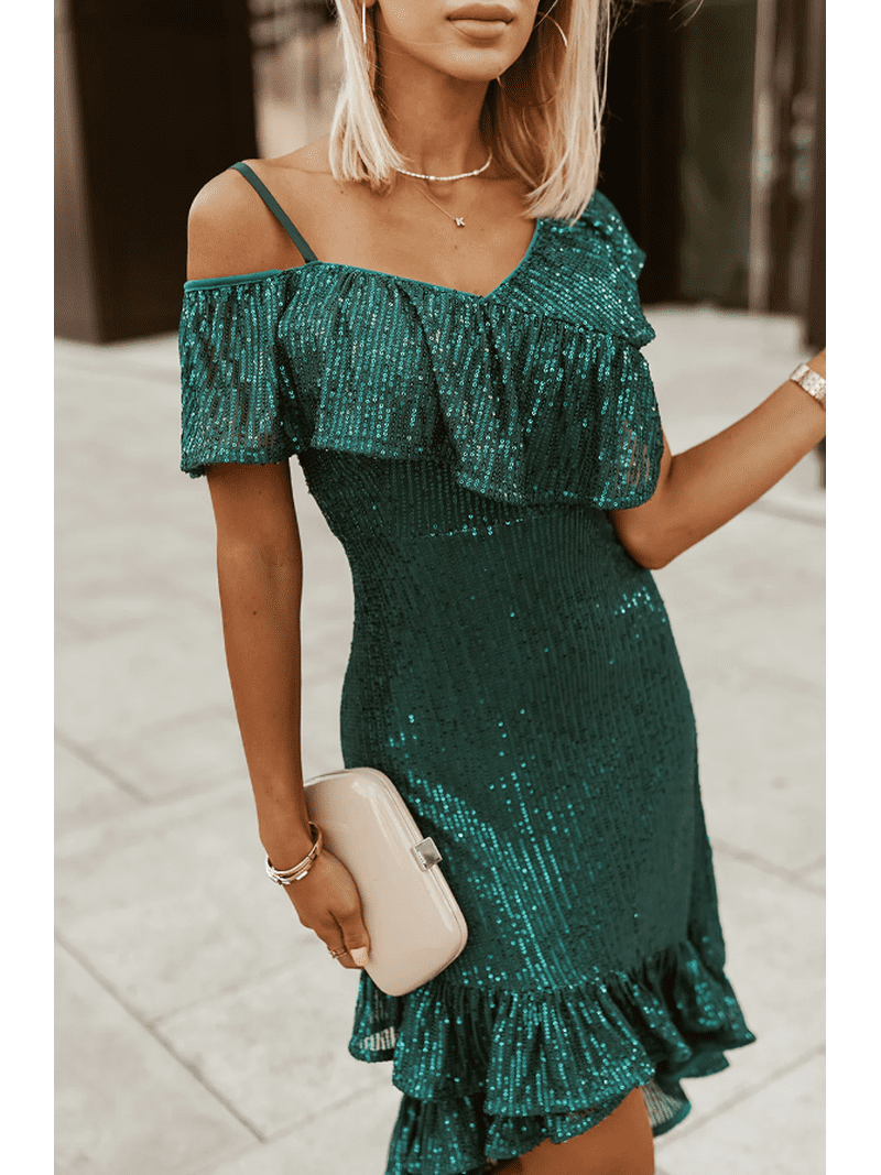 emerald green lace bodycon dress Lulus Sparkling Magic Sleeveless Minidress in Shiny Emerald/Emerald at Nordstrom, Size X-Large