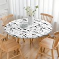 thumbnail image 3 of Baseball Doodle Pattern Round Fitted Tablecloth with Elastic Edge,Dining Table Cover Waterproof,Outdoor Round Tablecloth for Camping,Dining,Indoor and Outdoor, 3 of 7