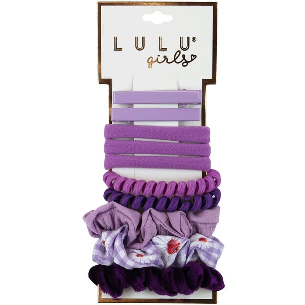 Lulu Girls Assorted Hair Accessories Set, 10 Pack