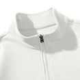 thumbnail image 7 of Chiccall Mens Stand Up Collared Sweatshirts Solid Long Sleeve Quarter Zip Mock Neck Casual Loose Tops, 7 of 7