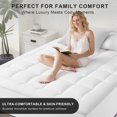 thumbnail image 5 of WQSPRING Navy Extra Thick Twin Mattress Topper, Thick Mattress Pad and Twin Mattress Protector for Back Pain Relief, Twin Size Mattress Topper with Deep Pocket Mattress Cover Twin, 5 of 11