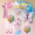 thumbnail image 4 of Set de Globos de Cumpleaños JKGOO Mariposa Rosa 32", 4 of 5