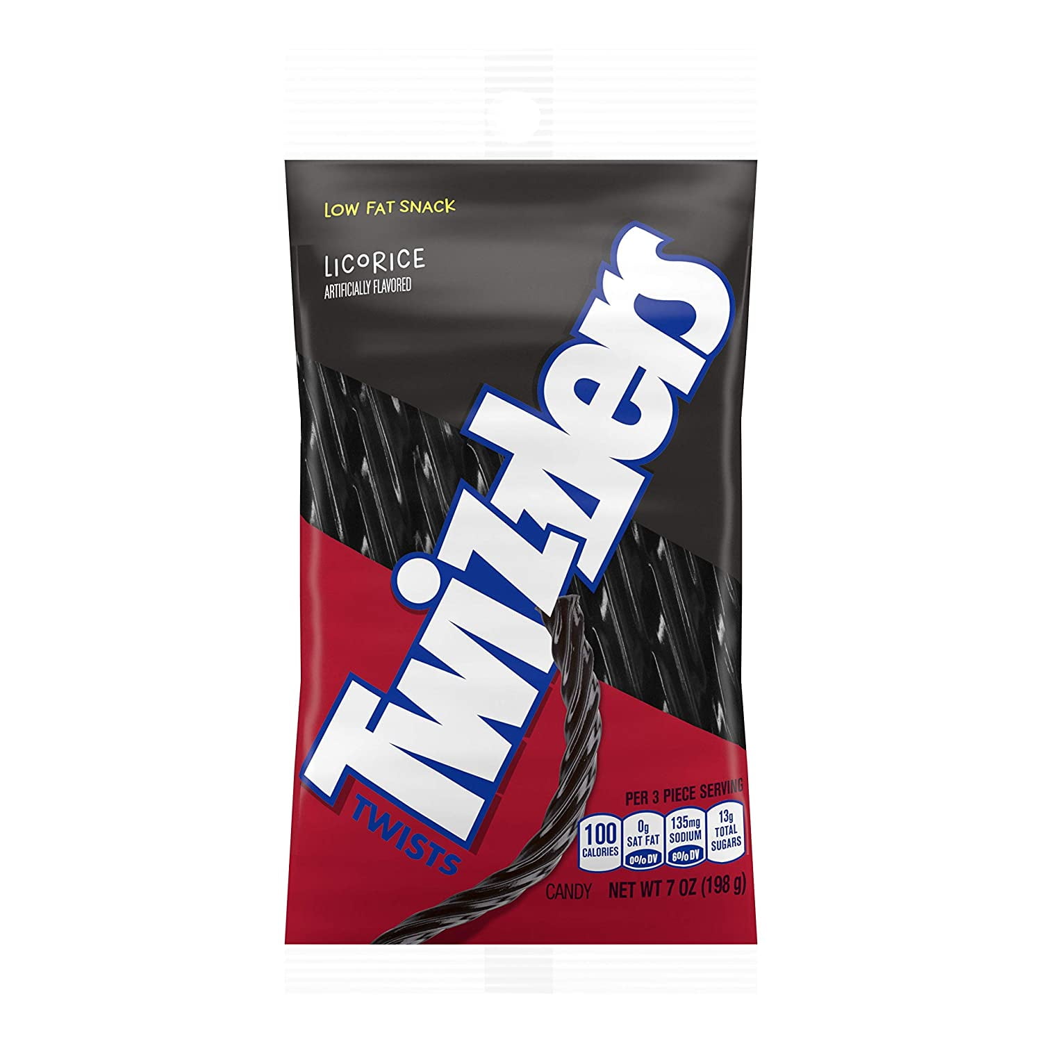 TWIZZLERS Licorice Candy, Black Licorice, 7 Ounce (Pack of 12) TWIZZLERS Licorice Candy, Black Licorice, 7 Ounce (Pack of 12)