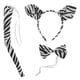 thumbnail image 1 of WORGEOUS 1 Juego de diadema de juego de rol de cebra, pajarita, cola de cebra, accesorios para fiesta de disfraces, Cosplay, 1 of 8