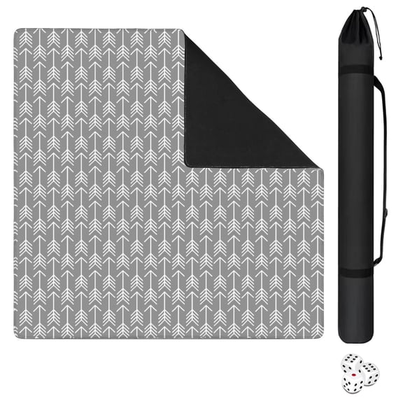 31.5x31.5 Boho Style Game Mat, Anti-Slip Rubber Mahjong Pad with Noise Dampening for Tiles, Multi-Purpose Mat for Card Games Board Games and Table Protection