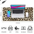 thumbnail image 5 of Long Mouse Pads for Desk,Brown and Black Leopard Print Desk Mats on Top Of Desks, Desk Mouse Pad Extra Large with 3mm Non-Slip Base and Stitched Edge for Gaming,Office,Work,Home 35.4"x15.7", 5 of 6