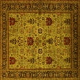 thumbnail image 1 of Ahgly Company Indoor Square Oriental Yellow Traditional Area Rugs, 6' Square, 1 of 4