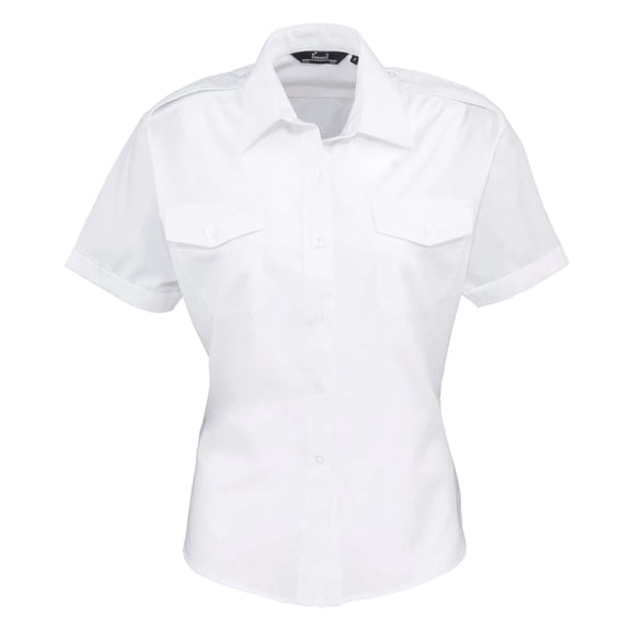 Premier Womens Short-Sleeved Pilot Shirt