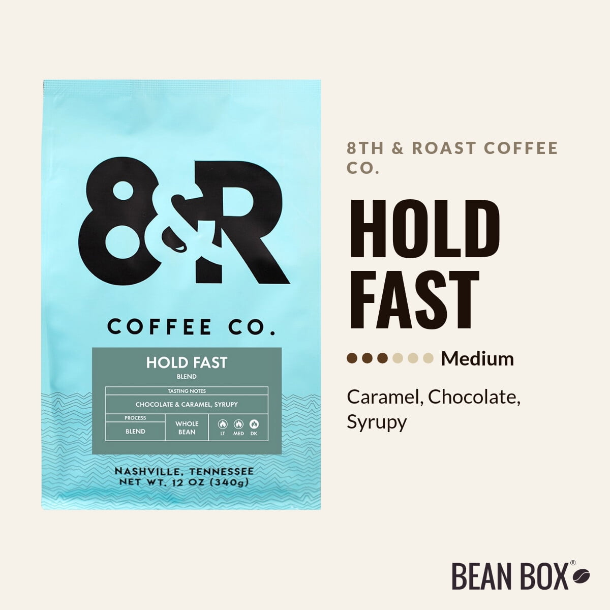 Hold Fast - Roasted by 8th & Roast Coffee Co. - Whole Bean Coffee - 2lb Bag