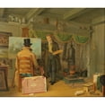 thumbnail image 3 of Anthony Oberman 14x12 Black Modern Framed Museum Art Print Titled - The Artist at His Studio (1820), 3 of 5