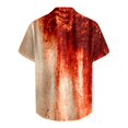 thumbnail image 5 of Wyzesi Chemise Rouge Habillée pour Hommes Printemps Simple Décontractée Col à Revers Imprimé Complet Plage Manches Courtes Vacances Extérieur Chemise Habillée Chemises pour Hommes Manches Courtes avec Poche, 5 of 5