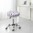 thumbnail image 7 of Bingfone Lavender Flowers Padded Round Bar Stool Cover Cushion with Elastic Fabric Round Chair Seat - Lavender Flowers, 7 of 7