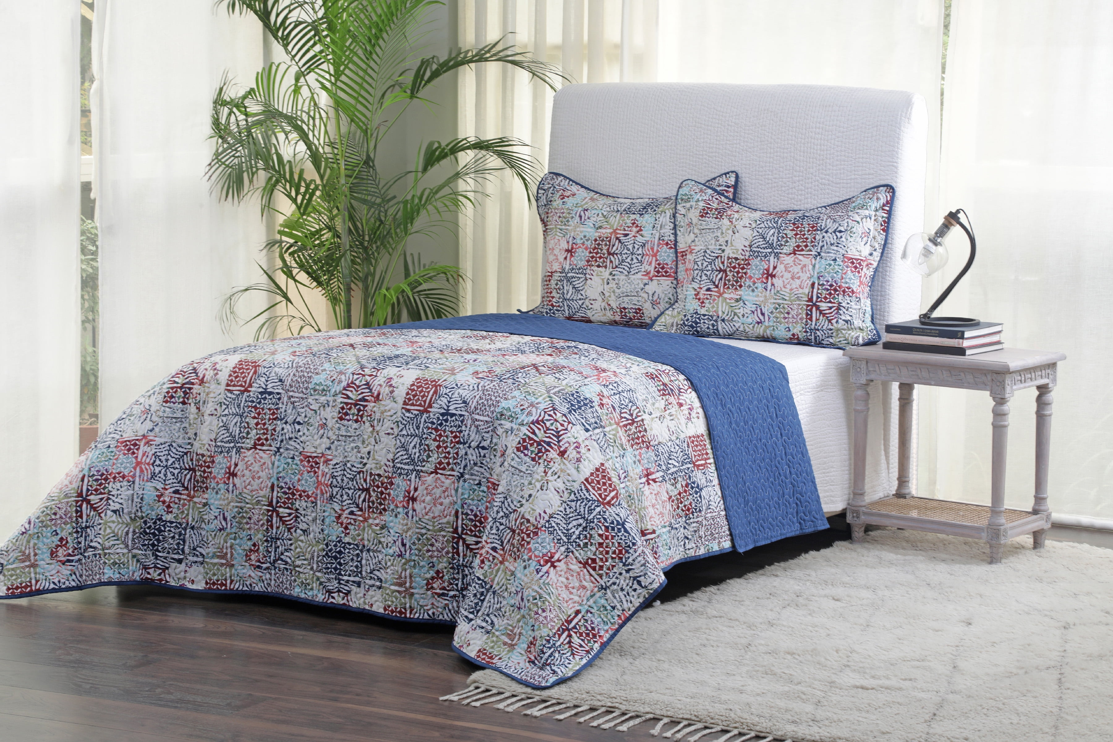 Mainstays Classic Boho Pattern 3 Piece Quilt Set, Size Full/Queen, Set