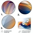 thumbnail image 3 of Designart "Fractal Fluidity in Orange and Blue I" Fractals Metal Art Print, 3 of 5