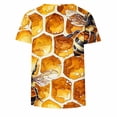 thumbnail image 5 of Jienlioq Hauts Courts pour Femmes avec Manches T-shirt Imprimé Décontracté et à la Mode pour Femmes avec Col Rond et Haut à Manches Courtes Or S, 5 of 5