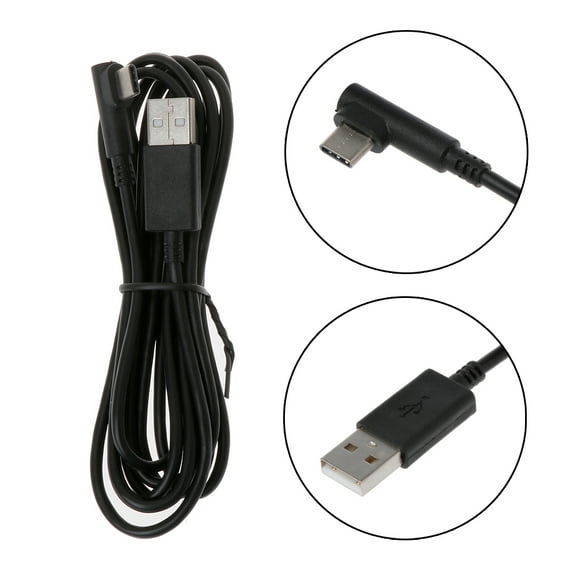 Cable carga USB tipo C p/ tableta dibujo digital Wacom, Intuos Pth660 860 Ugee EX08 EX12 RB160 - Negro